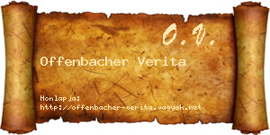 Offenbacher Verita névjegykártya